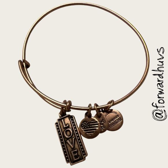 Bundle Sale 3 for $15 | ALEX AND ANI Love Charm Bangle - Picture 6 of 7